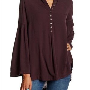 Free People Easy Girl olive green tunic